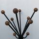 Parrot coat holder 12 wooden balls, 1950