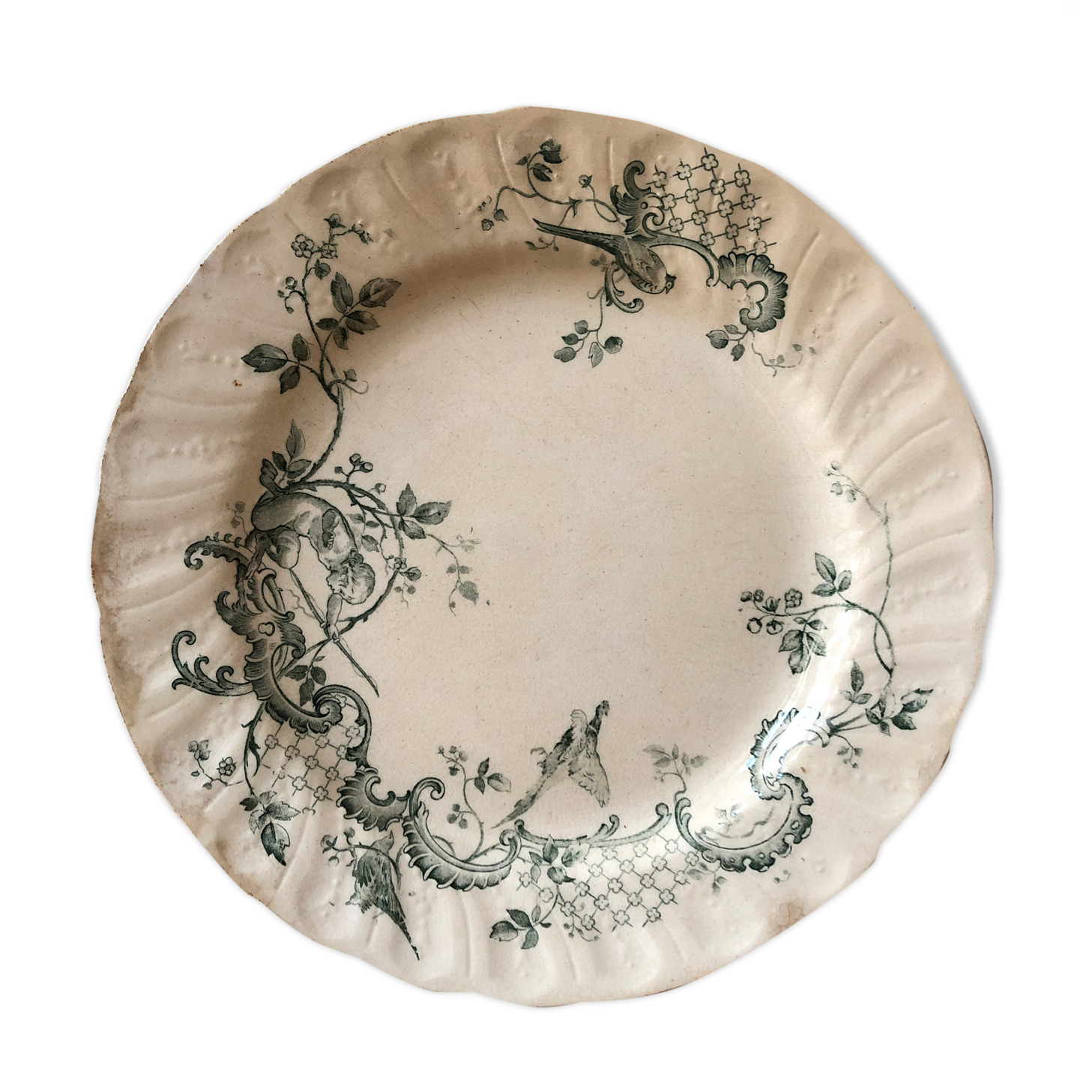 Gien lauzun opaque porcelain flat plate