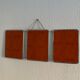 Vintage mirror 1960 triptych barber Arpin rust - 25 x 61 cm