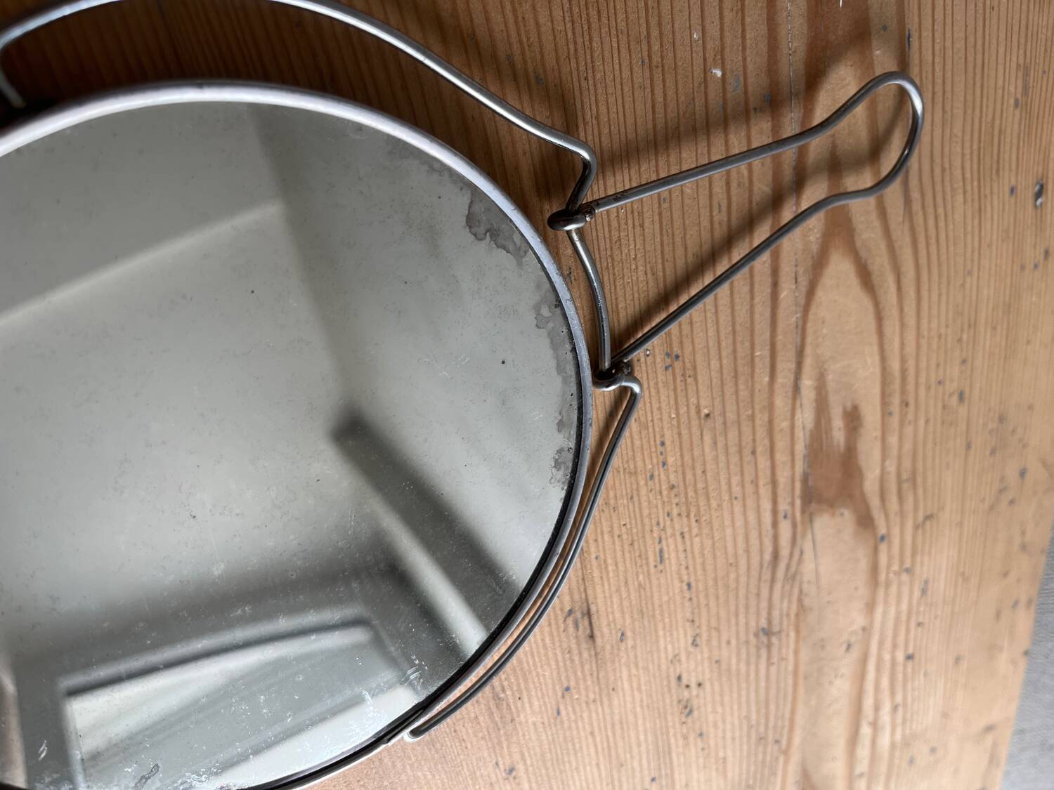 Vintage round barber mirror