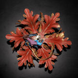 Banci firenze gilded flush mount italian wall lamp, 1960s