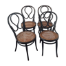Series of 4 chairs Thonet n°1 late nineteenth stamped