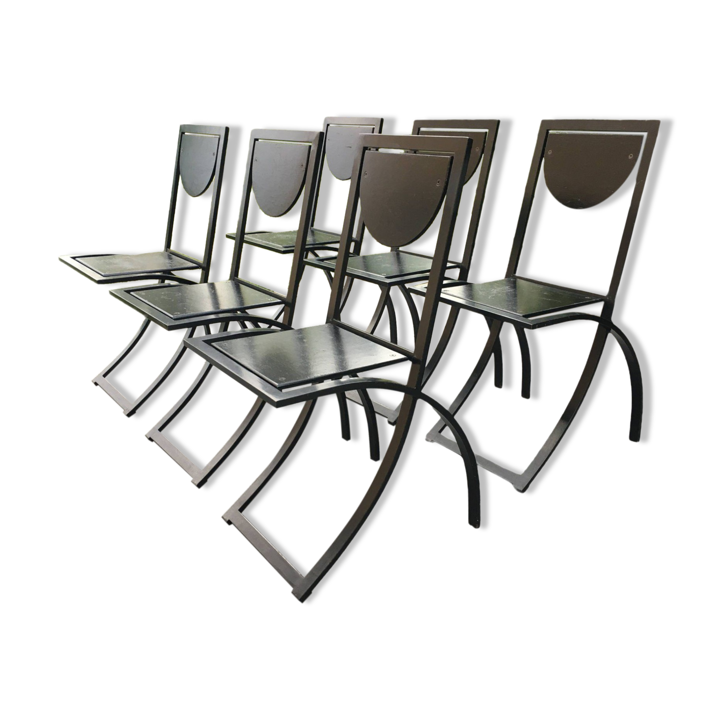 Set of 6 Sinus Dining Chairs by Karl Friedrich Forster 80s