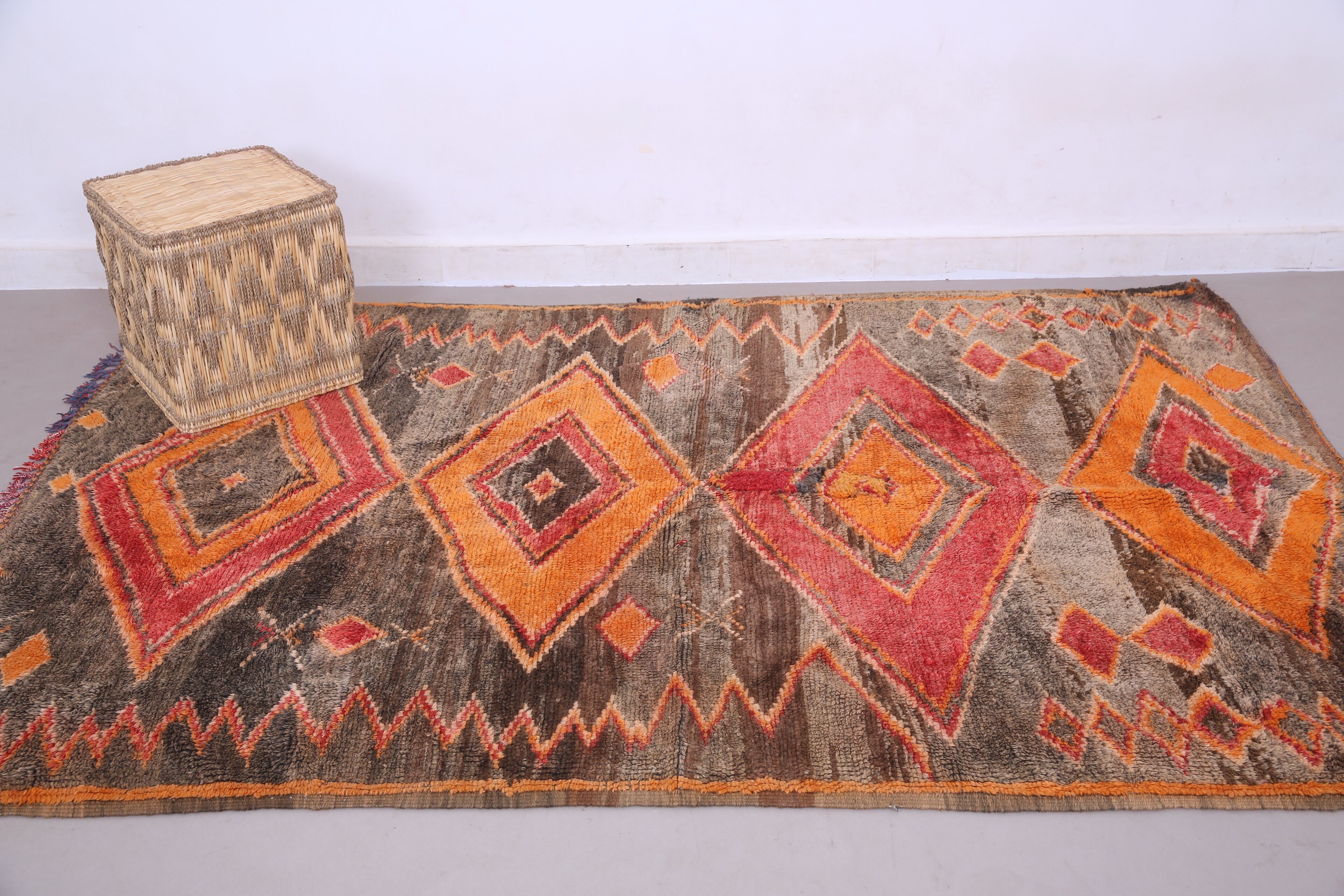 Vintage Moroccan Rug 159 x 238 cm - Bohemian Berber Rug - Antique Wool Rug