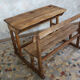 School desk wood 2 places