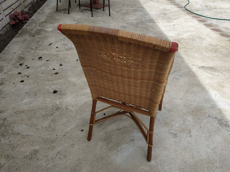 Vintage rattan armchair