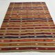 Turkish Red & Blue Striped Kilim Rug, 151x244Cm