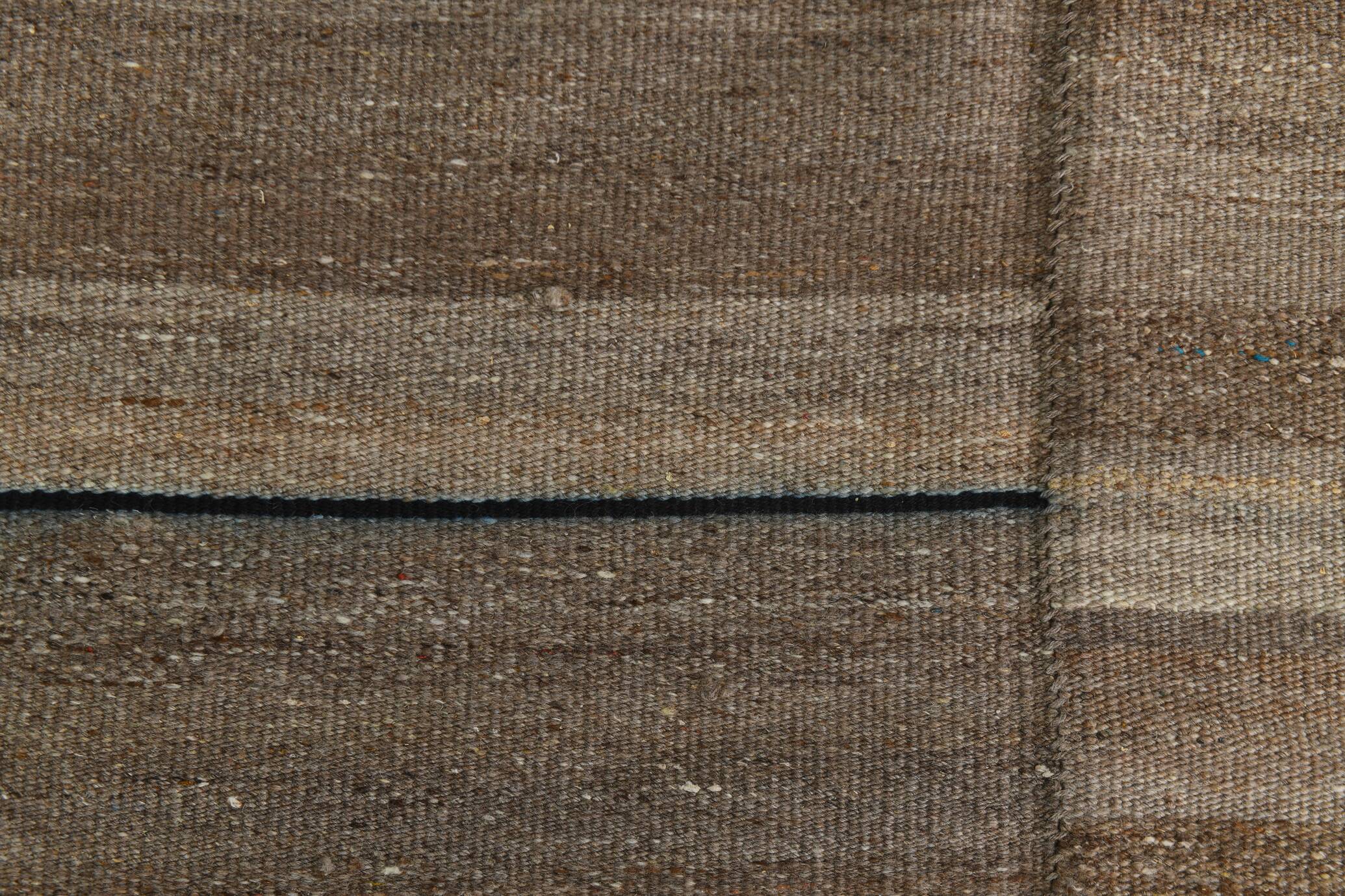 10x13 Turkish Brown & Bronze Handmade Kilim Rug, 303x386Cm