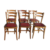 Lot de chaises bistrot des années 50