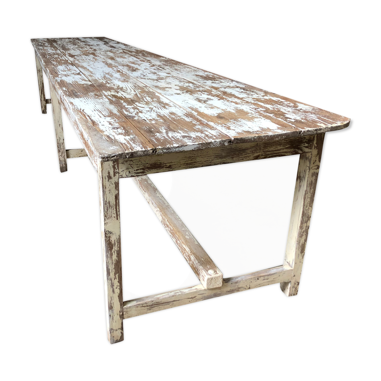 White patina console table