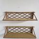 Pair of rattan shelves, 1950s/60s
