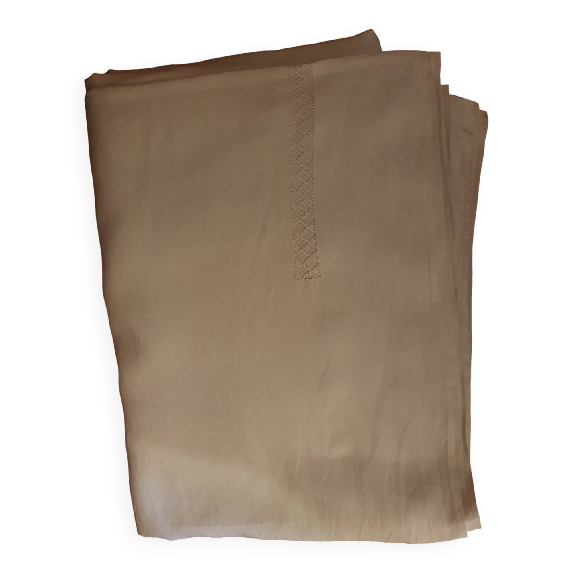 LB Monogrammed Linen Sheet