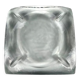 Ashtray in thick pleated glass