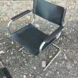 Beautiful pair of vintage chairs in the Marcel Breuer style.