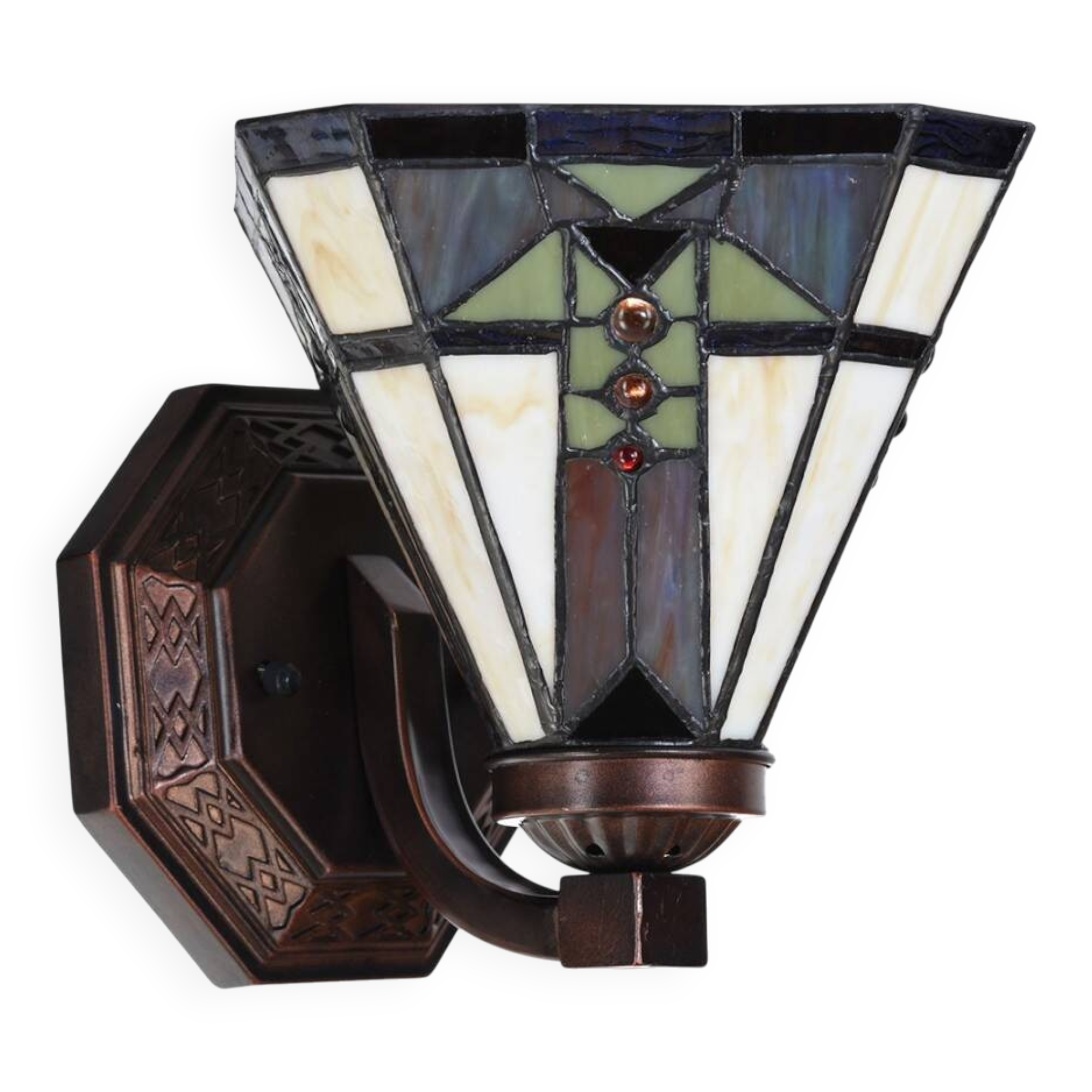 Square Tiffany wall lamp