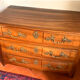 Blond walnut chest of drawers with three drawers. XVIIIth century