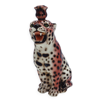 Pink Panther Candle Stick Ceramic
