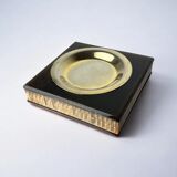 Lucite & rattan ashtray, Christian Dior style, circa 1970s
