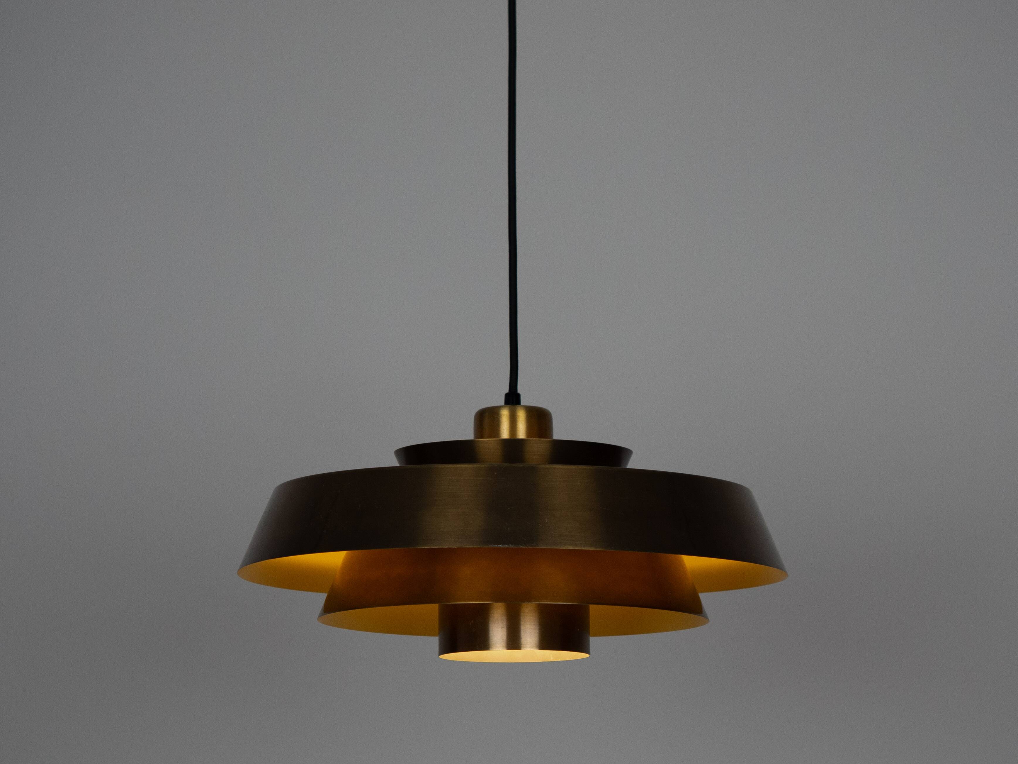 Danish vintage pendant lamp Nova by Jo Hammerborg, Fog og Morup, 1963
