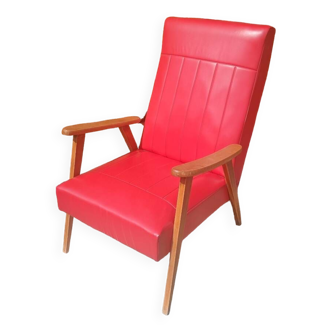 Fauteuil scandinave pieds compas