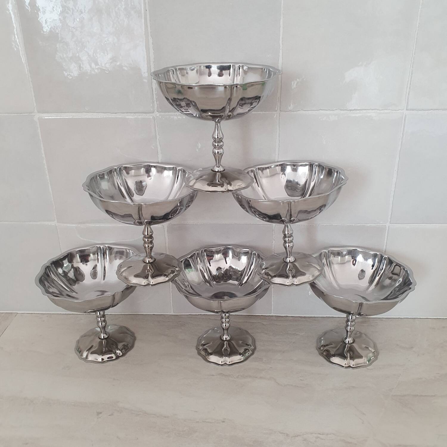 6 Stainless Steel Dessert Cups