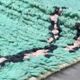 Contemporary mint green rug - 280 x 187 cm