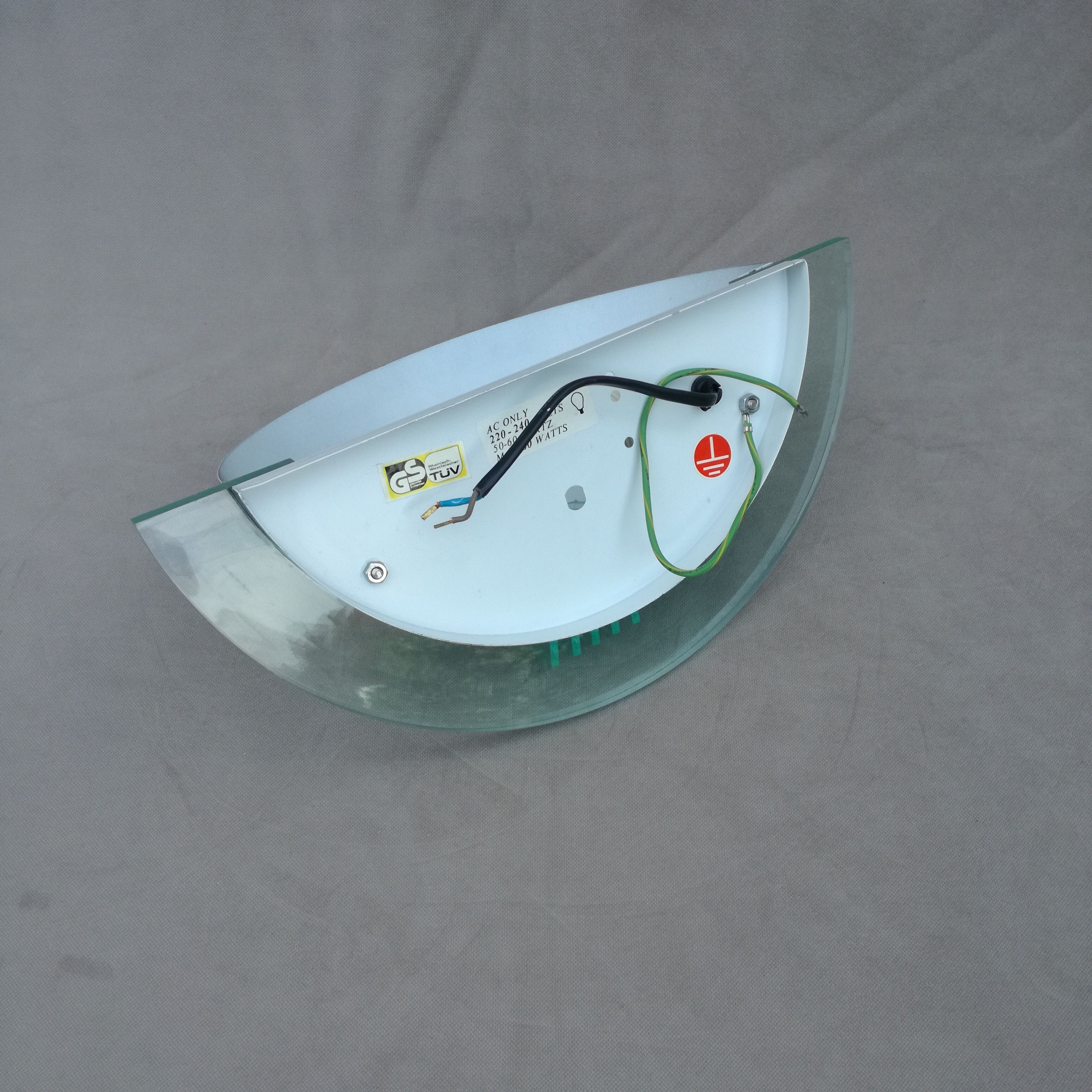 Postmodern wall lamp half moon, 1990