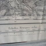 Ancienne Carte d'Etat Major Encadrée : Dieppe