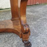 Empire restauration console with marble top in walnut from the 19th century