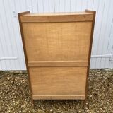 Old vintage chevron secretary.