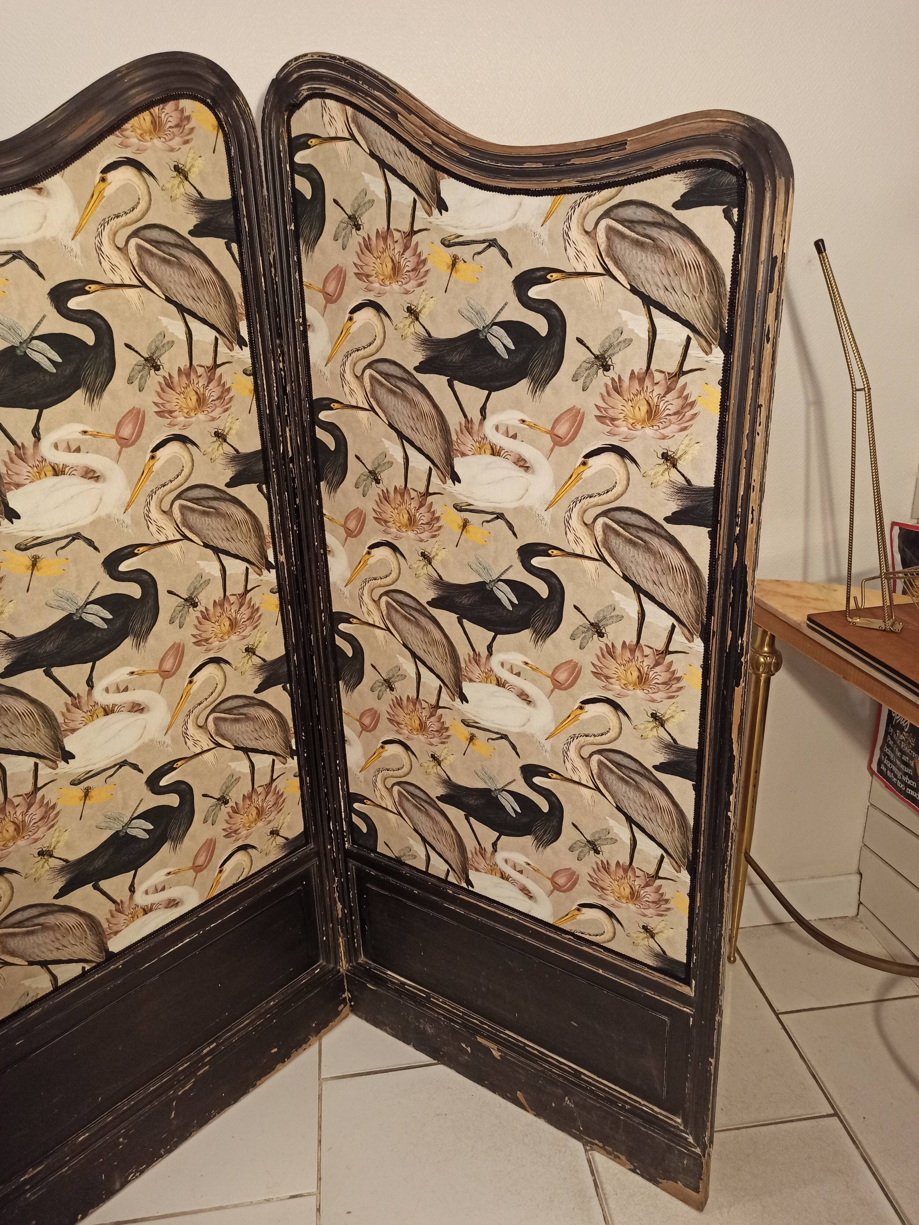 Old screen from the 19th century renovated