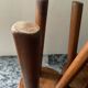 Pair of farmhouse stools in solid oak