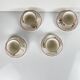 Set of 4 coffee cups with saucers model Réverbère by KG Lunéville