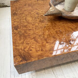 Italian coffee table elm magnifying glass