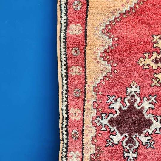 Moroccan carpet boujad orange 150 x 315 cm