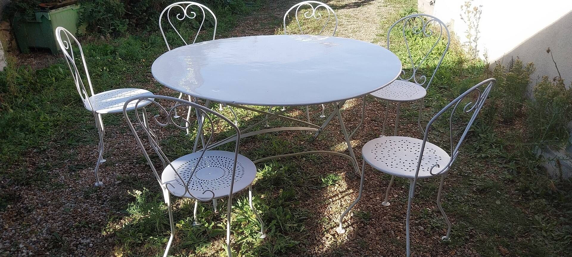 Rare antique wrought iron salon