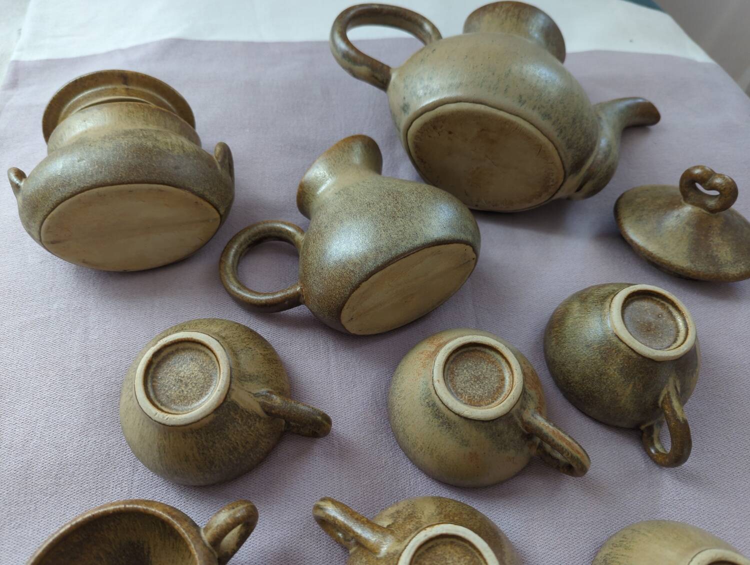 Vintage stoneware coffee service