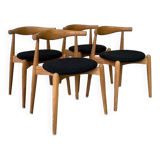 Set Carl Hansen oak chairs elbow