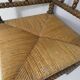 Old corner armchair beaded wood paillé
