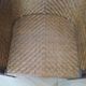 Colonial style armchair - woven rattan and exotic wood - vintage