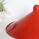 Suspension in red industrial enamelled metal, vintage