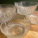 6 vintage cut-glass coffee cups in very good condition