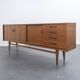 1950s sideboard, teak, sliding doors, restored,
