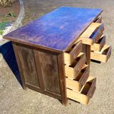 Antique vintage American style desk with pedestal