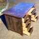 Antique American-style vintage desk with pedestal