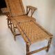Chaise longue en rotin très ancienne