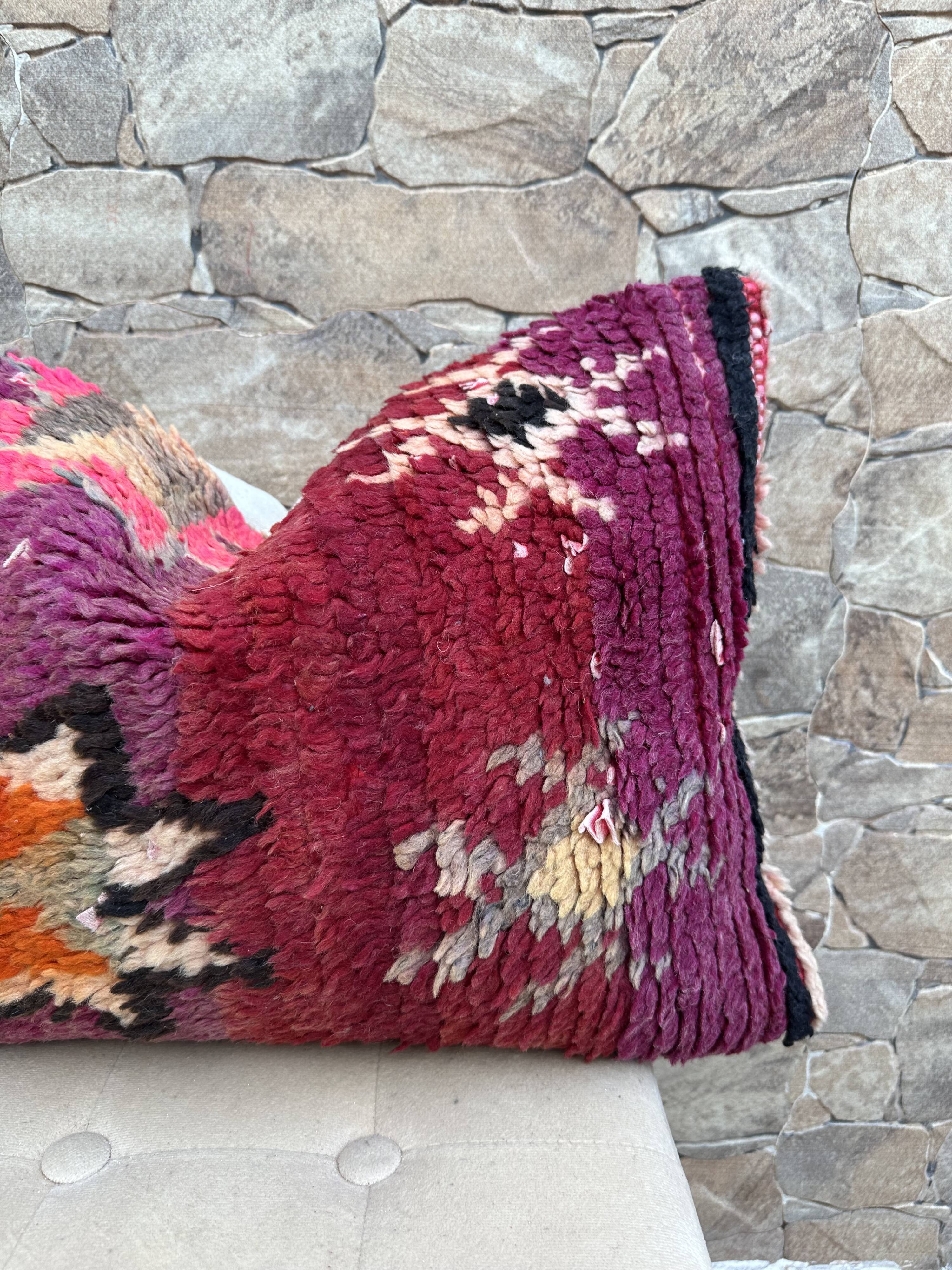 Beautiful vintage Berber Kilim cushion from Morocco