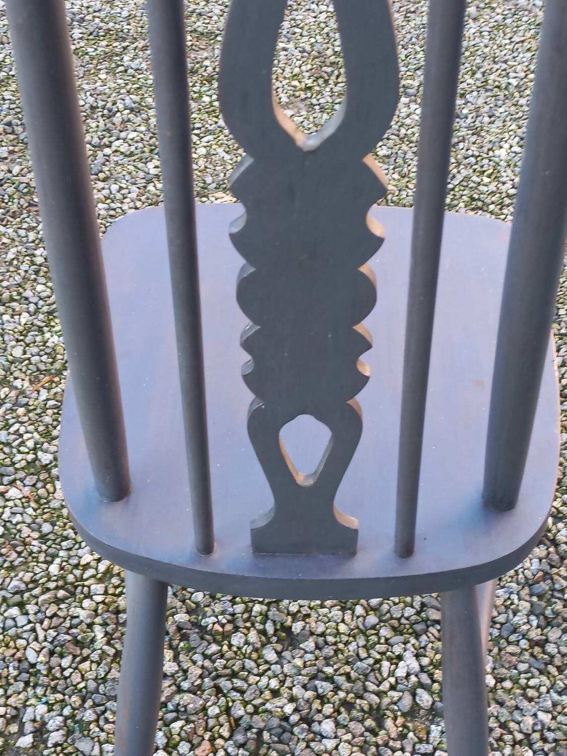 Scandinavian style chair from the 50s with gray patina