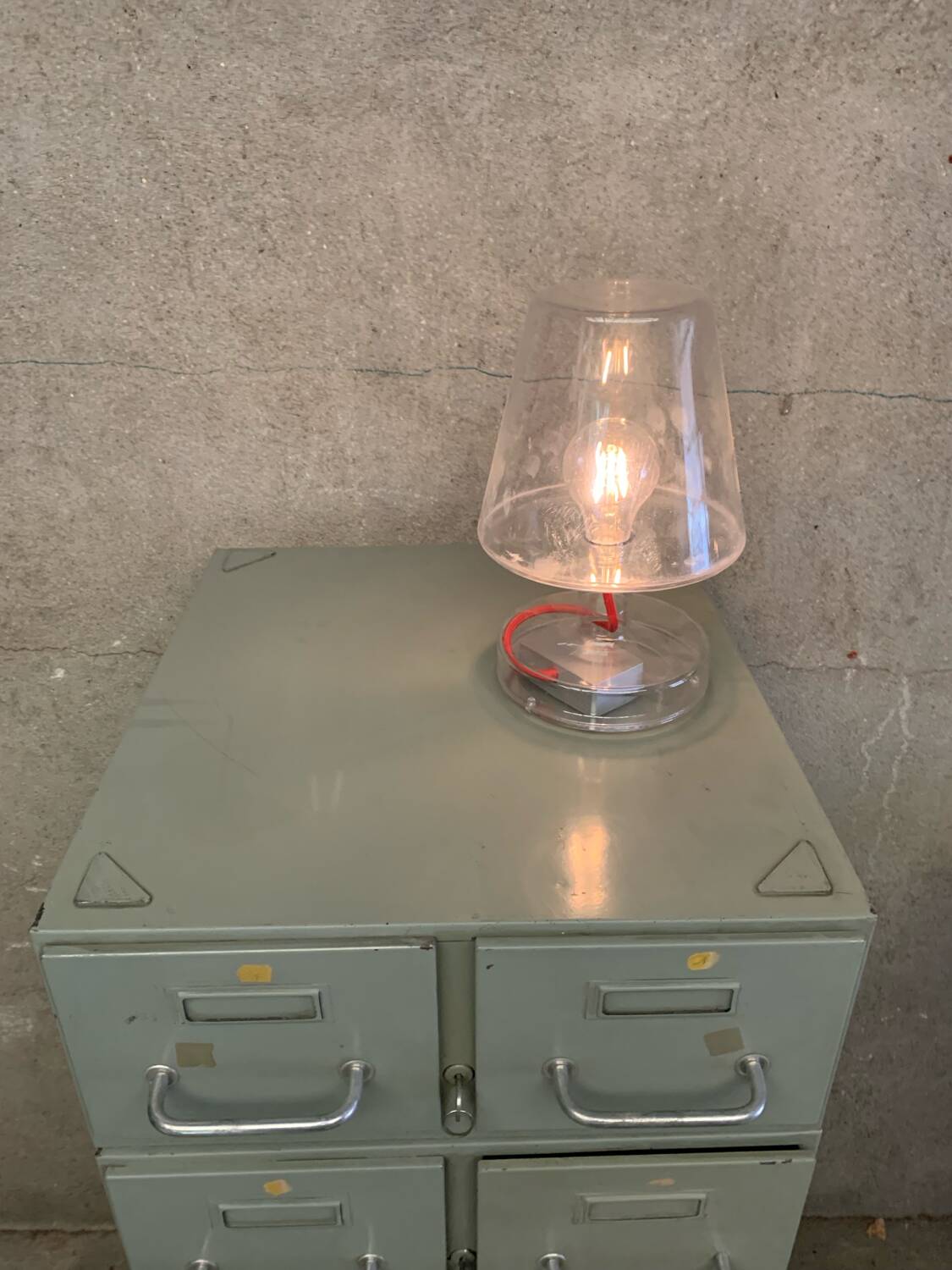 Structure of 6 vintage industrial lockers