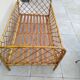 Vintage rattan child or baby bed